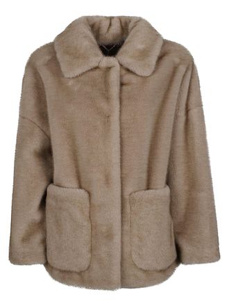 Herno Soft Faux Fur Polyester Bomber Jacket