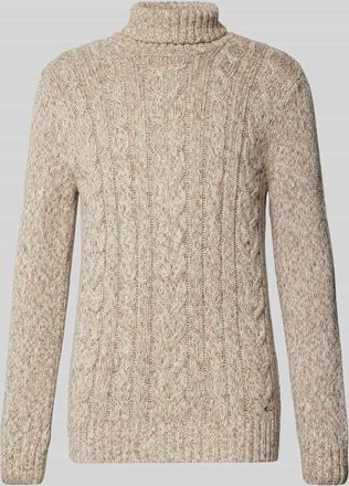 Ragman Strickpullover mit gerippten Abschlüssen in Offwhite, Größe XXXL