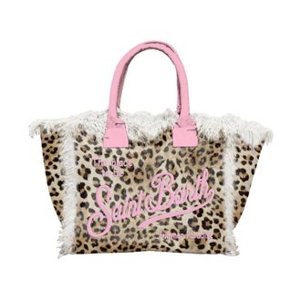 MC2 Saint Barth Tote Bags, female, Multicolor, Size: ONE SIZE Sand Leopard 0021 Tote Bag