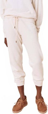 The Great. Cropped Sweat Pants In Washed White