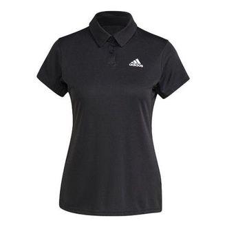 adidas (WMNS) adidas H.rdy Polo W Tennis Sports Training Black Polo Shirt GL5806