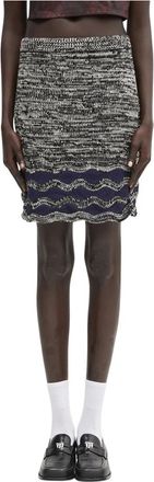 Wales Bonner Shade Knit Skirt - Dames - Korte rokken - Veelkleurig - S - Katoen - Rokken