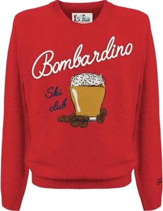 Saint Barth Sweaters - Heren - Ronde hals truien - Rood - M - Truien & Vesten