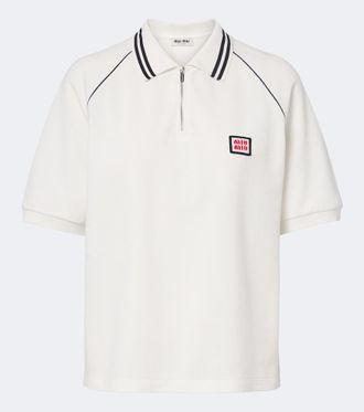 Miu Miu Cotton piqu&eacute; polo shirt