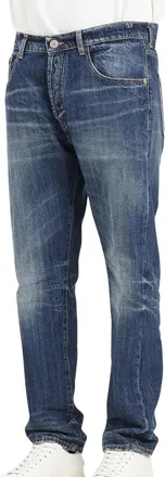 Yes London Blue Straight-Leg Cotton Jeans
