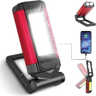 OEM Potente Luz De Trabajo Recargable, Luz De Taller Con Base Magn&eacute;tica, Linterna Impermeable Ipx6, Luz Mec&aacute;nica De 7 Modos Para Emergencias, Garajes Y Ac