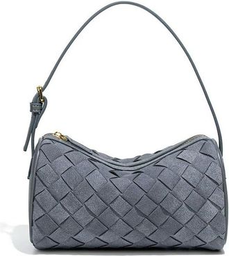 Generic JCVBN autumn and winter matte leather cylinder woven shoulder underarm bag hand carry outdoor camera bag