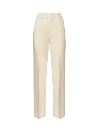 Dondup Reina Trousers In Viscose And Linen Twill