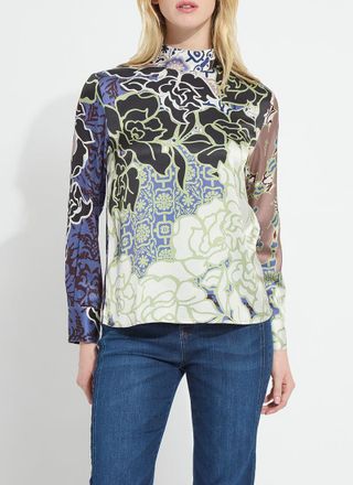Lyss&eacute; Seraphina Mock Neck Blouse