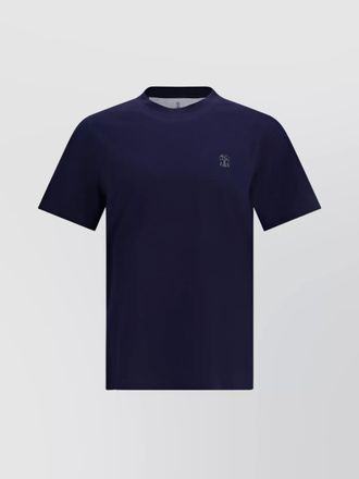 Brunello Cucinelli cotton logo print crew neck short sleeve t-shirt