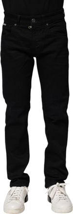 Dolce & Gabbana Mens Slim Fit Jeans - Black Cotton - Size EU 44 (Mens)
