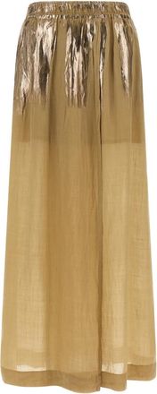 Nude Brown Slit Skirt