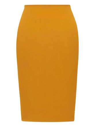 Saint Laurent Mid-Rise Pencil Skirt In Satin