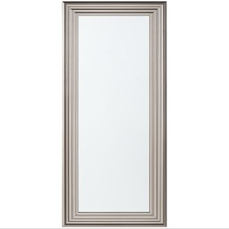 Beliani Espejo De Pared Plateado 50 X 130 Cm Rectangular Moderno Simple Minimalista Chatain
