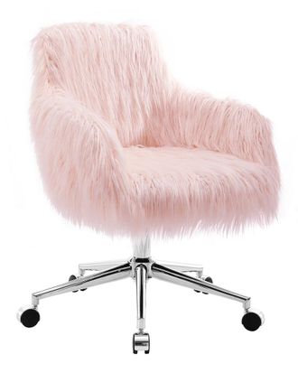 Linon Fiona Chrome Base Office Chair