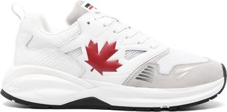 Dsquared2 Dash Maple Leaf sneakers - men - Fabric/Polyurethane/Fabric/Calf Suede/Polyurethane/Rubber - 40 - White