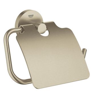 GROHE Essentials Closetrolhouder met klep - brushed nickel (nikkel)