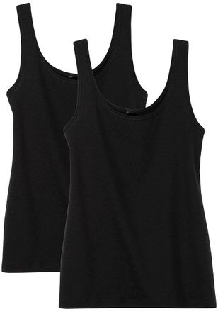 CALIDA Tanktop CALIDA Natural Benefit, Damen, Gr. M (44/46), schwarz, Single Jersey, Obermaterial: 94% Baumwolle, 6% Elasthan, unifarben, normal normal, Rund