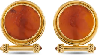 Elizabeth Locke 18K Yellow Gold Venetian Glass Clip-On Earrings EL06-042326