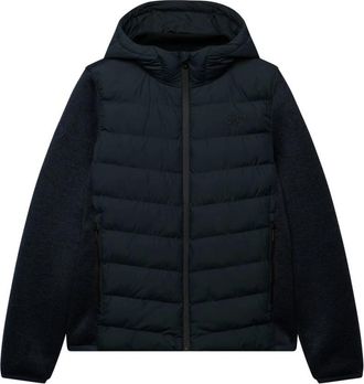 Superdry Hybrid Knit Jacket - Heren - Winterjassen - Blauw - S - Leer - Jassen