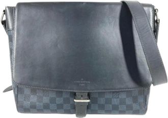 Louis Vuitton Pre-owned Cross Body Bags, female, Blue, Size: ONE SIZE Pre-owned Damier Cobalt Messenger Bag