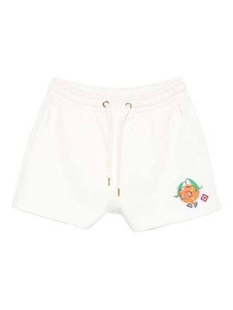 Casablanca drawstring organic-cotton shorts - White