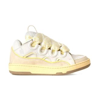 Lanvin Curb Leather Trainers - female - Lanvin - Sneakers - White - 7 UK - Shoes