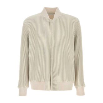 Issey Miyake Bomber Jackets, male, White, Size: L Jackets