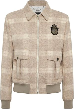 Billionaire Boys Club Jassen, Heren, Beige, 6Xl, Wol, Wool Check Jacket Crest