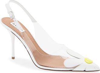 Alaia Bloom Slingback Pump in Citron Blanc at Nordstrom, Size 40