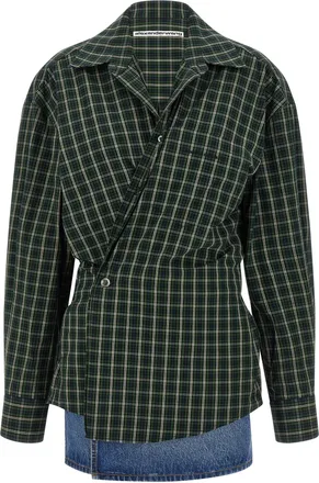 Alexander Wang Bicolor Cotton Short Womens Dress