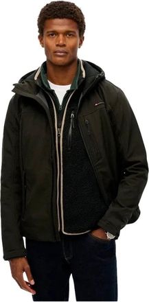 Superdry Softshell Trekker - Heren - Outdoorjassen - Zwart - S - Tweed - Fitness
