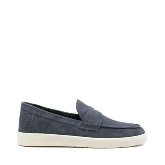 Hogan Loafers, male, Blue, 8 1/2 UK, Blue Suede Moccasins Flat Shoes