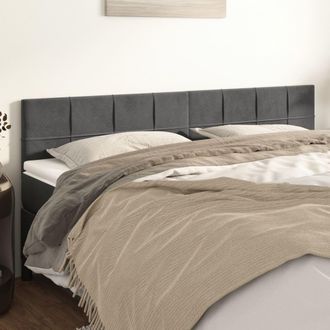 vidaXL Cabeceros 2 Unidades De Terciopelo Gris Oscuro 100x5x78/88 Cm Vidaxl