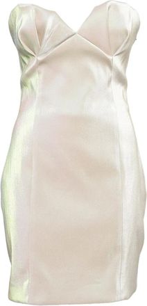 Area satin-finish mini dress - Pink