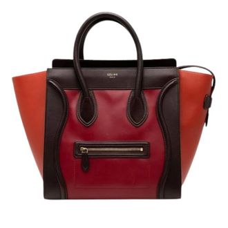 Celine Pre-owned Tote Bags, female, Red, Size: ONE SIZE Pre-owned Vintage Leather Tote Bag