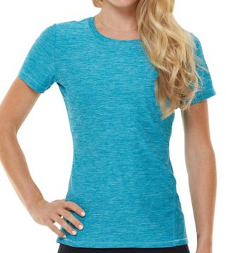 Shape Active Short Sleeve Trail Tee In Tile Blue