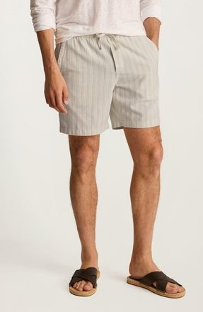 Bonobos Nomad Stripe Drawstring Cotton & Linen Shorts in Calebson Stripe C19 at Nordstrom, Size Xx-Large