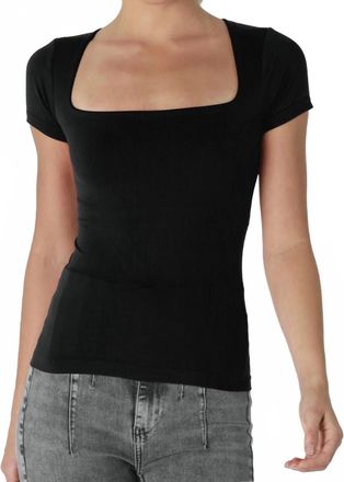 NikiBiki Square Neck Top In Black