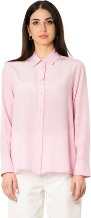 Max Mara Overhemden, Dames, Roze, S, Zijden Blouse