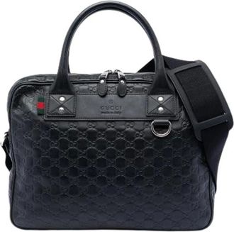 Gucci Pre-owned Handbags, female, Black, Size: ONE SIZE Pre-owned Business Bag