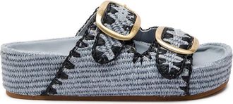 Loeffler Randall Theo Raffia Sliders - Blue - 9 (IT39.5 / UK6.5)