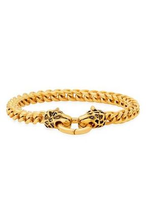 HMY Jewelry 18k Gold Plated Stainless Steel Wheat Chain Bracelet in Yellow at Nordstrom Rack