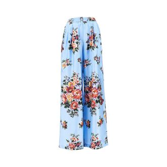 Dolce & Gabbana Floral print silk wide leg pants Woman 44