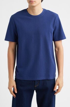 Wax London Dean Boxy Textured Organic Cotton T-Shirt in Cobalt Blue at Nordstrom, Size Xx-Large