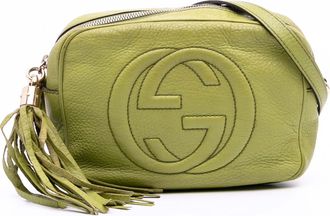 Gucci Pre-owned Womens Soho Disco Crossbody - Sage Green Leather - One Size