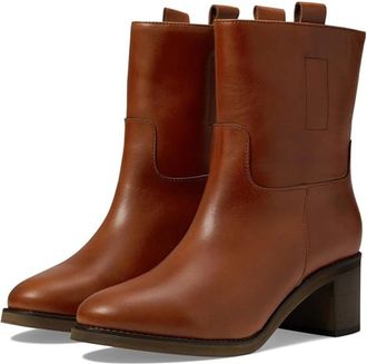 Free People Womens Free People Tabby Boots Tan Brown Leather Block Heel HAWK2667