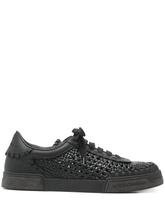 Dolce & Gabbana Portofino Yacht leather sneakers - men - CALFSKIN/Calf Leather/Rubber - 41 - Black
