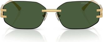 Versace Sunglasses Ve2274 100271 Gold/Dark Green Unisex