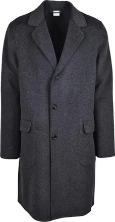 Aspesi Grey Double-Breasted Wool Coat